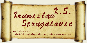 Krunislav Strugalović vizit kartica